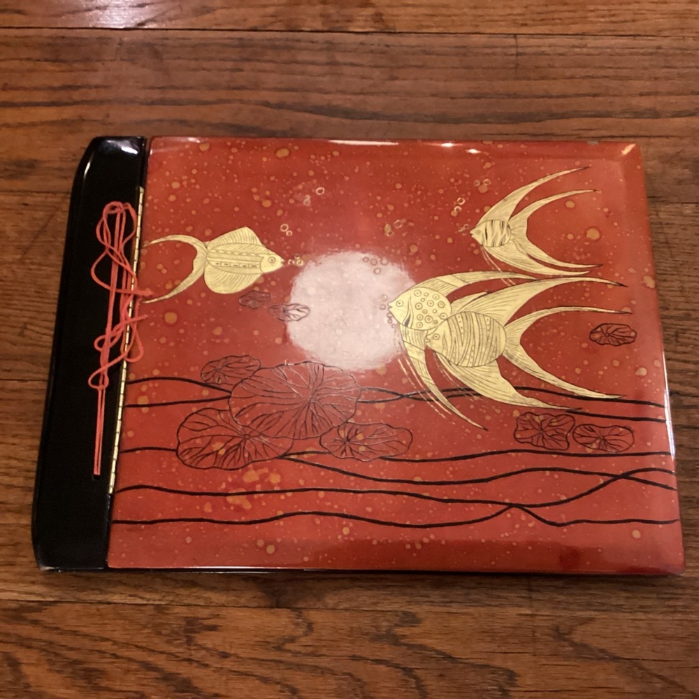Vintage Japanese lacquered photo album/ scrapbook